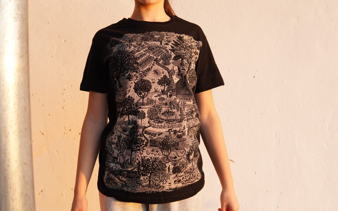 tričk zahrada sítotisk autorská grafika Jan Lörincz